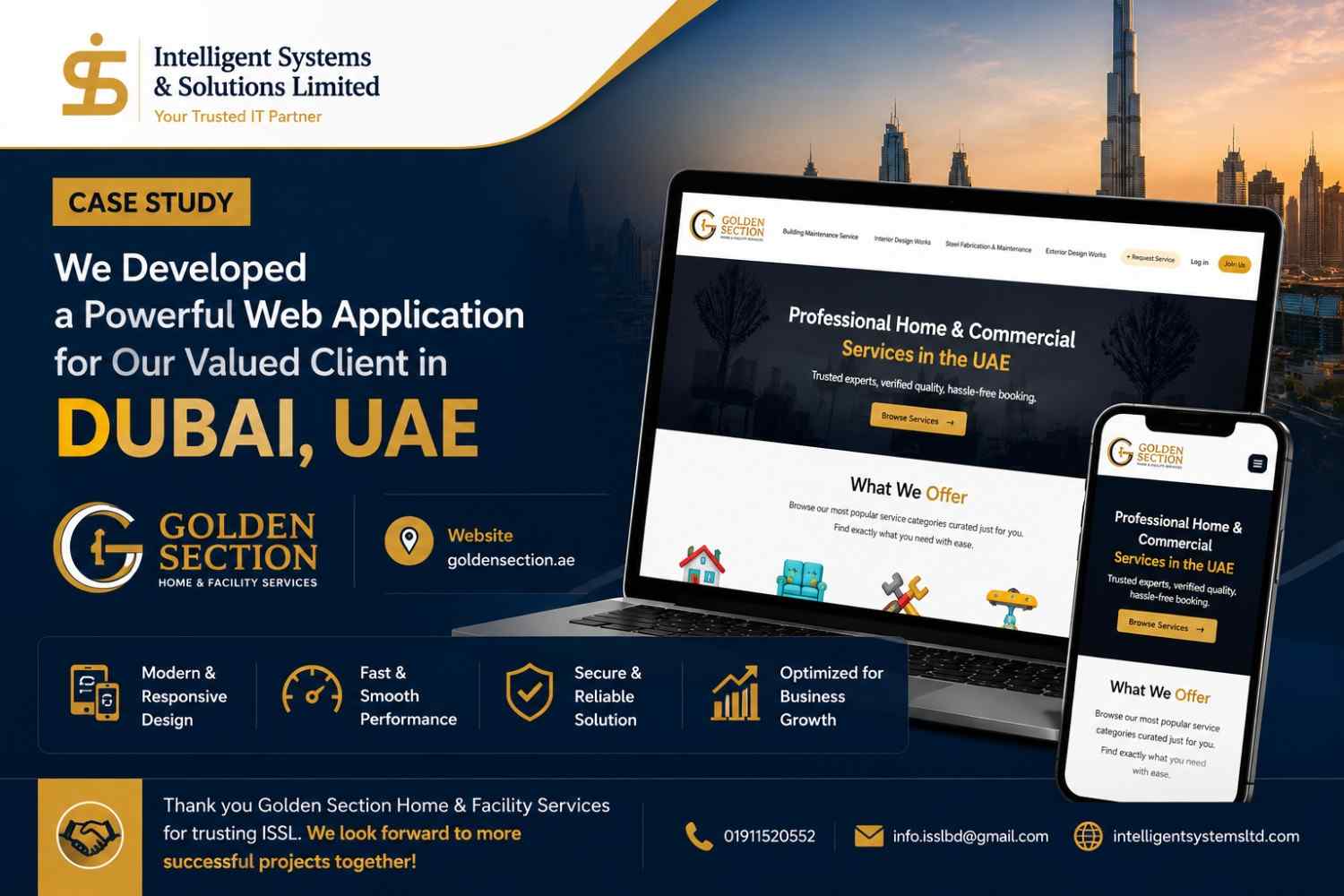 GoldenSection.ae – Professional Home & Commercial Services Platform